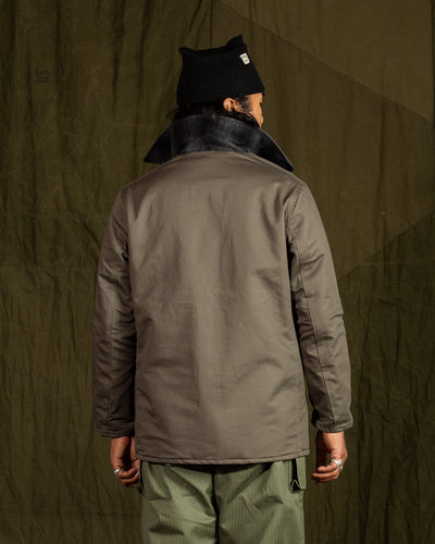 Black Sign 1940s 2-Way Field Jacket - Rat Gray Ombre Check - Standard & Strange