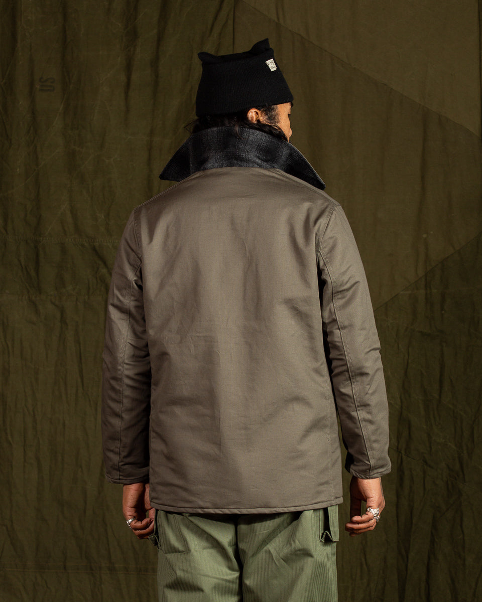 Black Sign 1940s 2-Way Field Jacket - Rat Gray Ombre Check - Standard & Strange