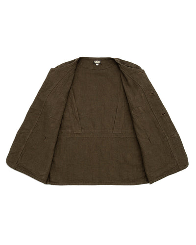 Black Sign Linen Canvas Shooting Jacket - Hide Green - Standard & Strange