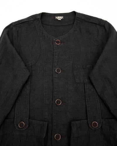 Black Sign Linen Canvas Shooting Jacket - Midnight Black - Standard & Strange