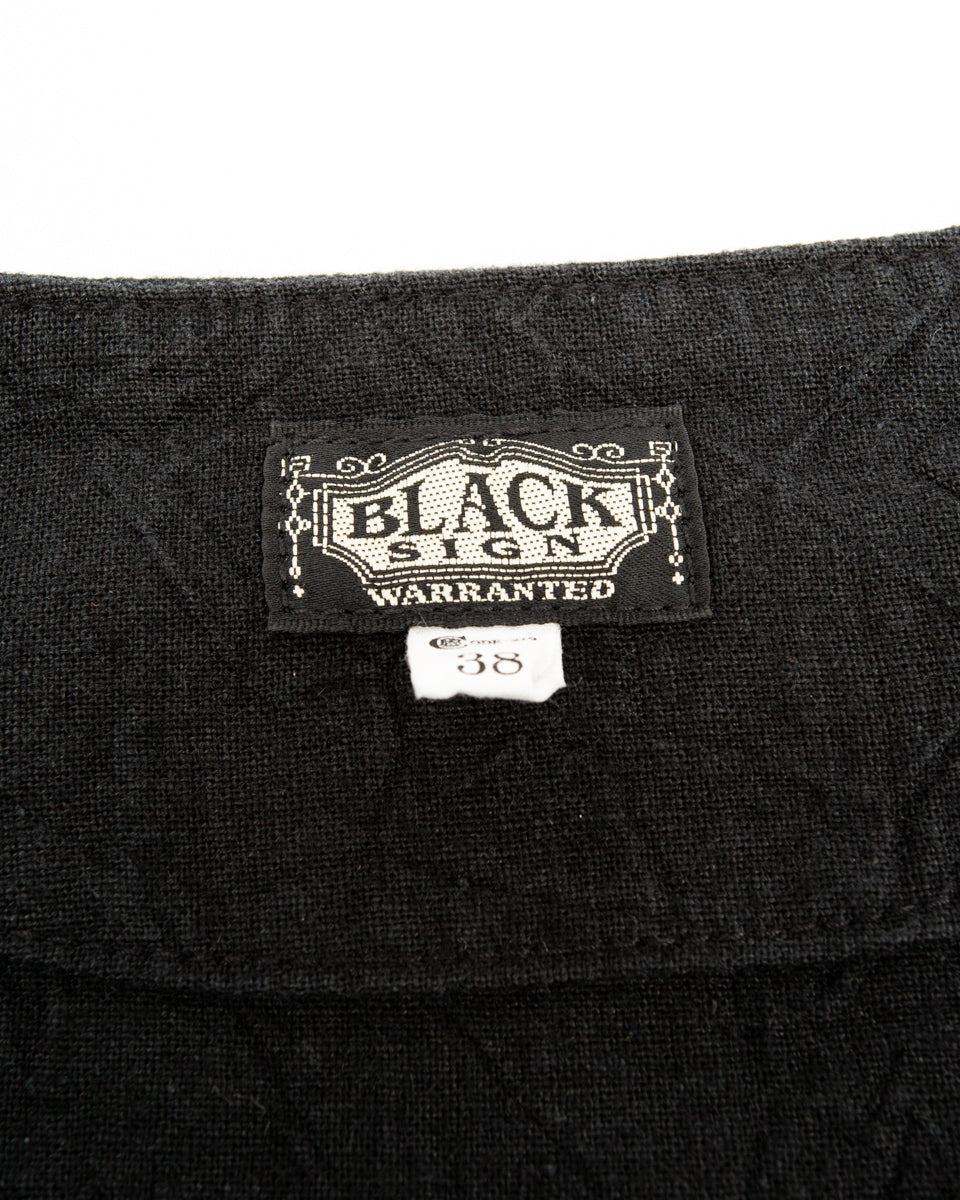 Black Sign Linen Canvas Shooting Jacket - Midnight Black - Standard & Strange
