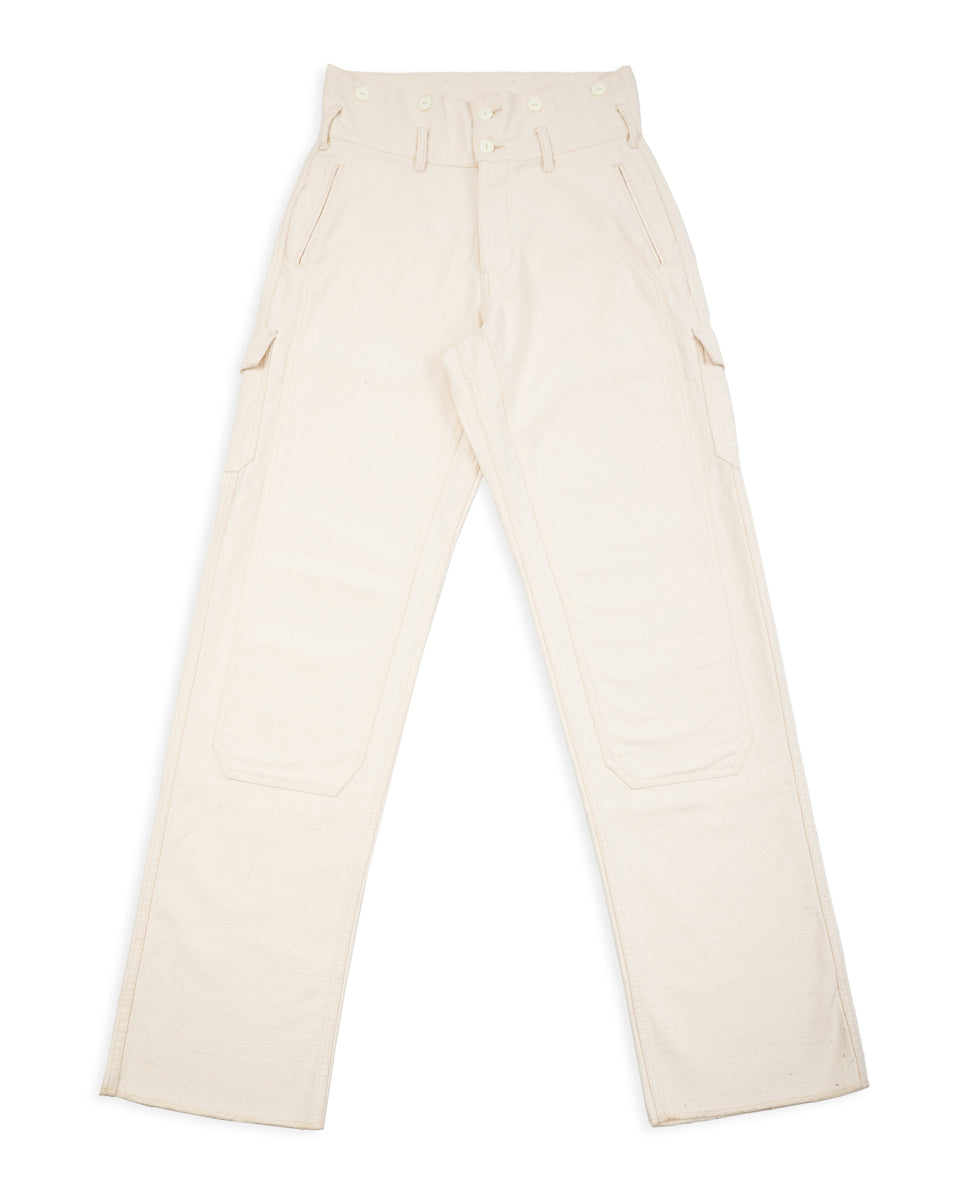 Black Sign Military Back Satin Combat Trousers - Sand White - Standard & Strange