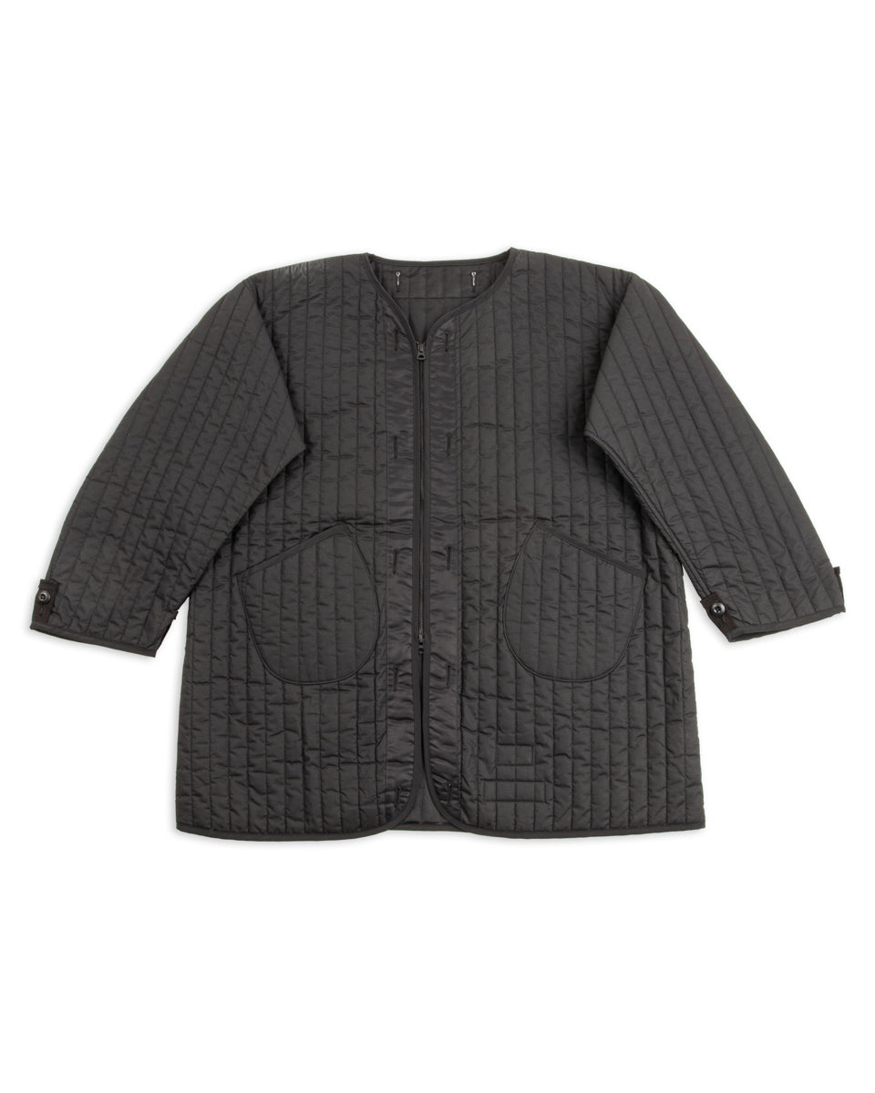 Black Sign Oiled Quilting Liner Jacket - Oiled Black - Standard & Strange