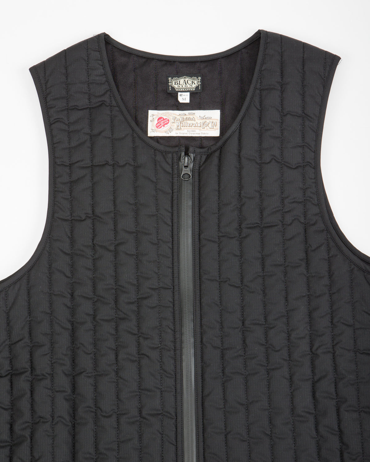 Black Sign Oiled Quilting Lumberjack Vest - Oiled Black - Standard & Strange