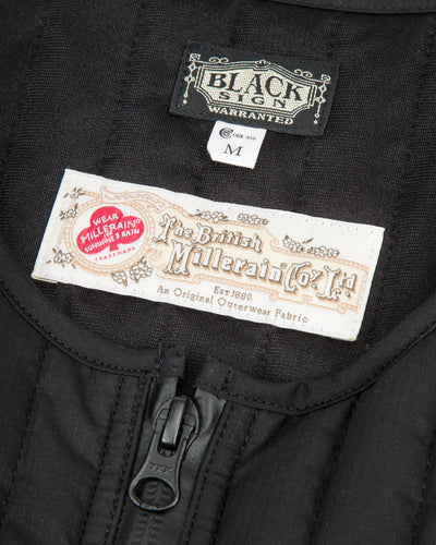 Black Sign Oiled Quilting Lumberjack Vest - Oiled Black - Standard & Strange