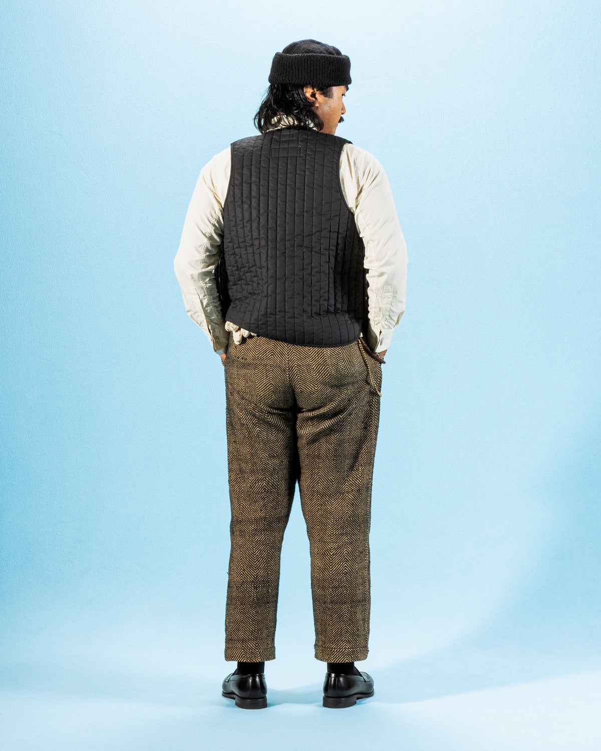 Black Sign Oiled Quilting Lumberjack Vest - Oiled Black - Standard & Strange