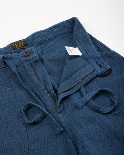 Black Sign Rasp Dobby Utility Trousers - Blue Moon - Standard & Strange