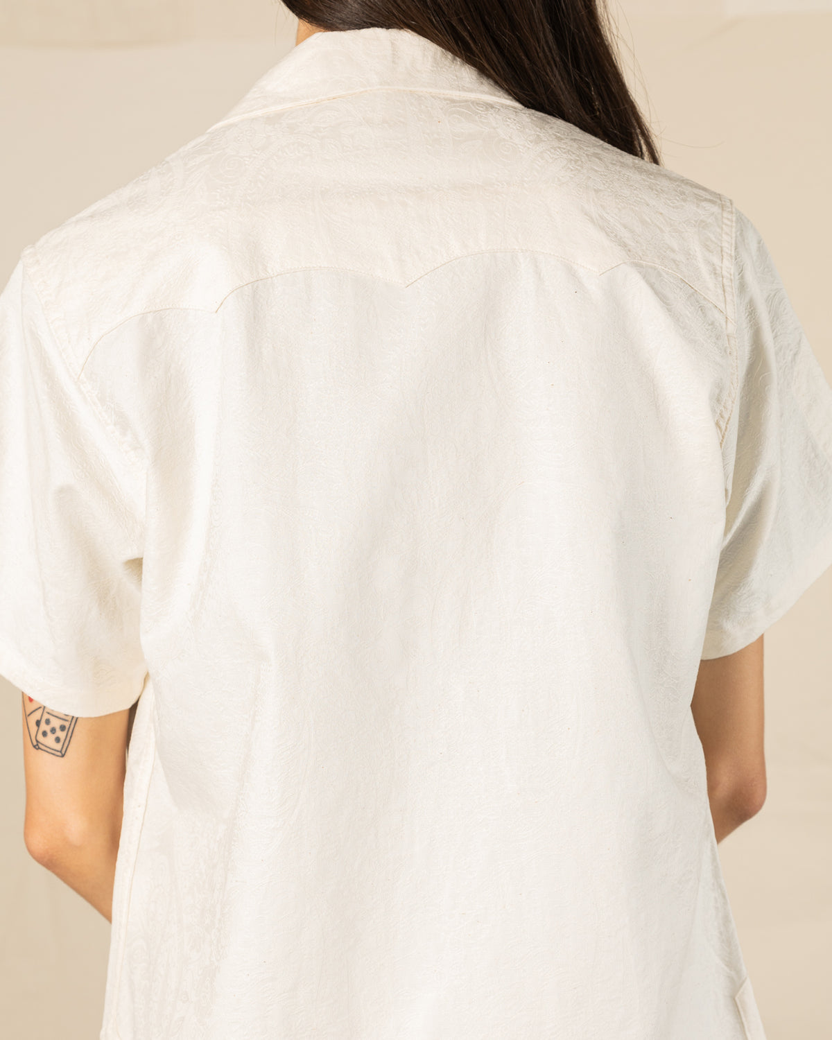 Black Sign “Paisley Jacquard” Cigar Shirt - Ivory - Standard & Strange