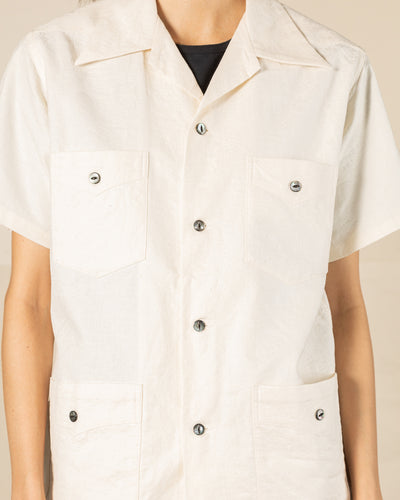 Black Sign “Paisley Jacquard” Cigar Shirt - Ivory - Standard & Strange