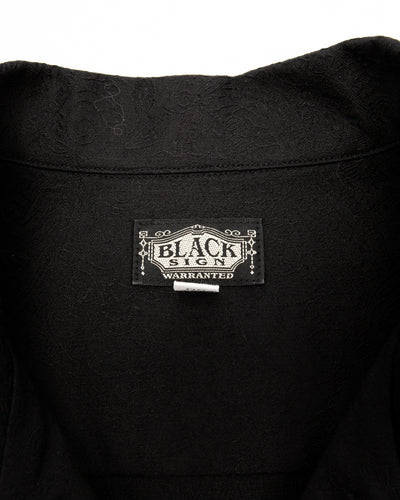 Black Sign “Paisley Jacquard” Cigar Shirt - Midnight Black - Standard & Strange