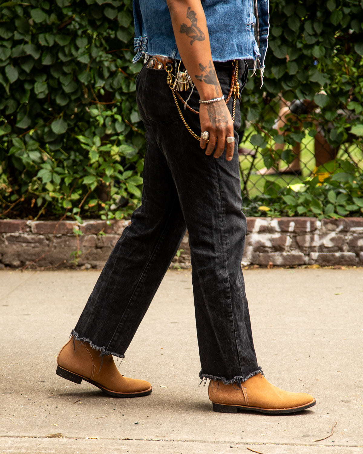 Clinch Boots Jodhpur Boot - Natural Gustave Roughout Cowhide - CN Wide Last - Standard & Strange