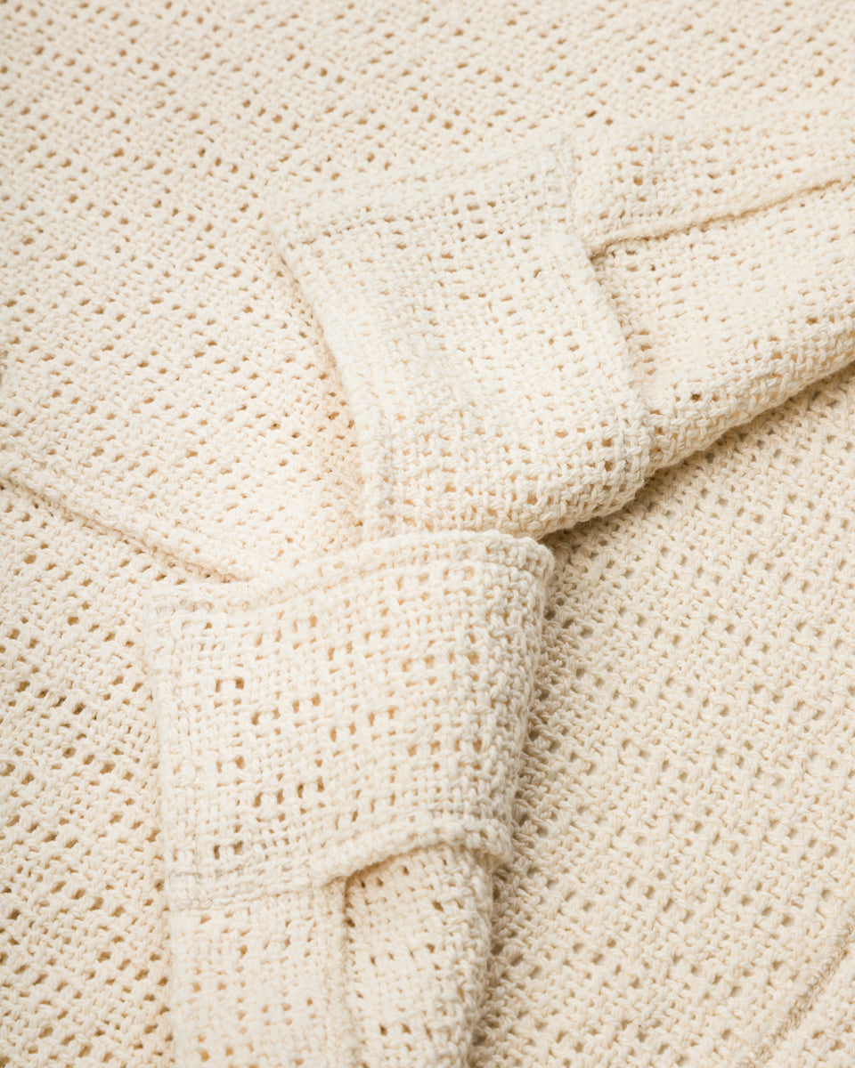 De Bonne Facture Holiday Shirt - Undyed Cotton Crochet Weave - Standard & Strange