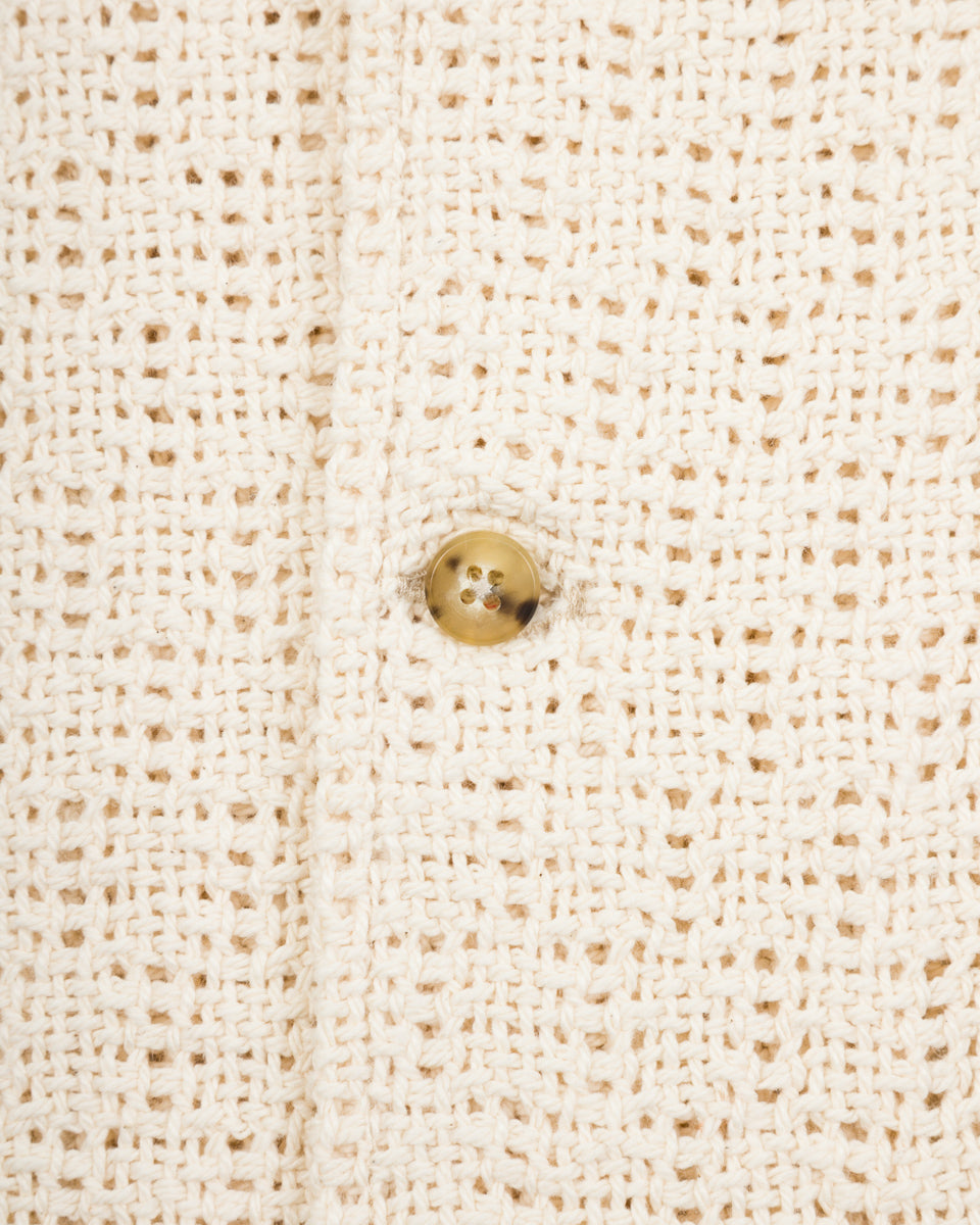 De Bonne Facture Holiday Shirt - Undyed Cotton Crochet Weave - Standard & Strange