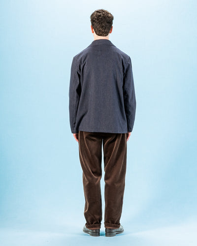 De Bonne Facture Double Breasted Jacket - Navy Pinstripe - Standard & Strange