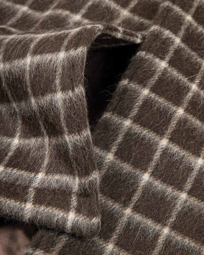De Bonne Facture Overcoat - Brown Windowpane Check - Standard & Strange
