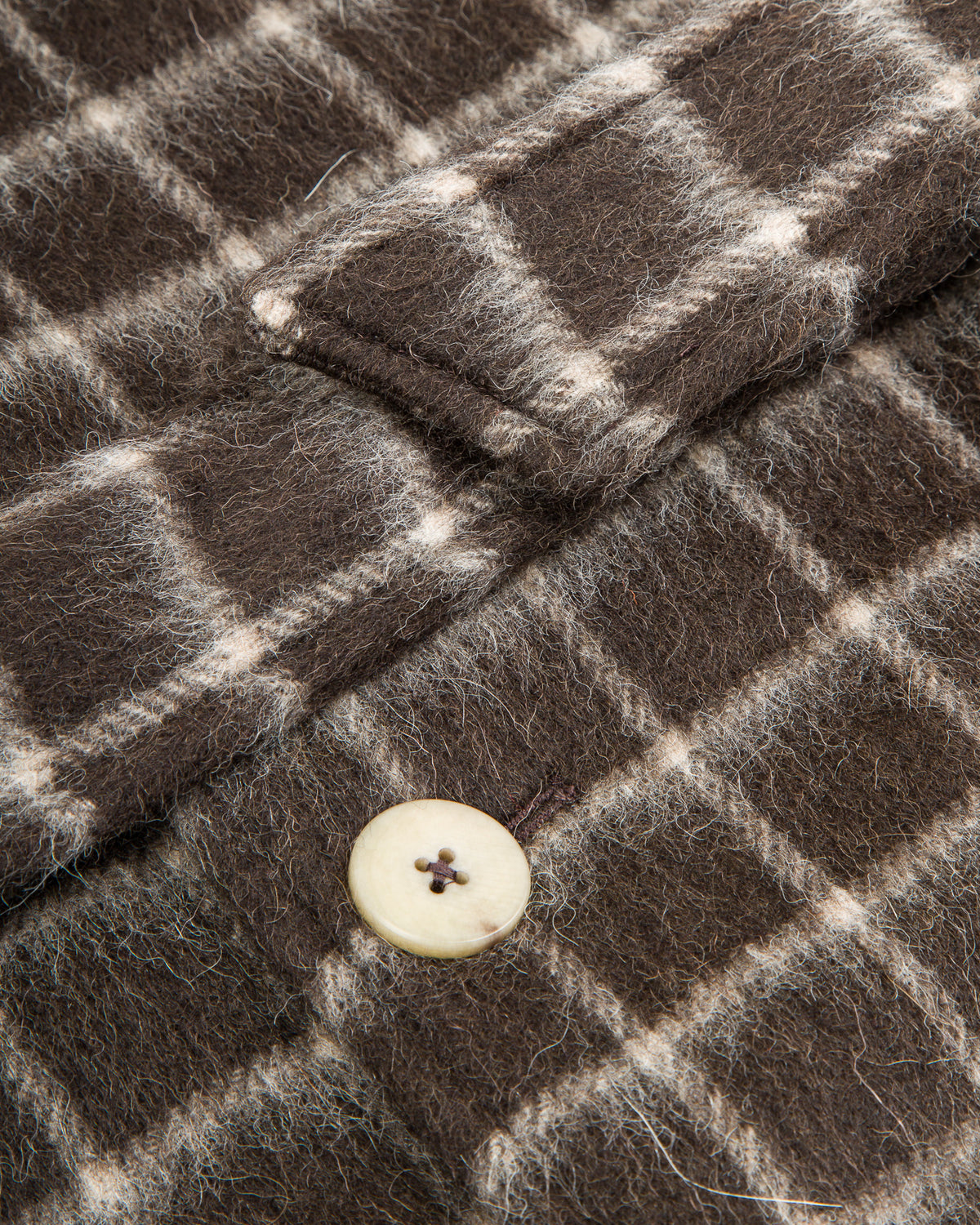 De Bonne Facture Overcoat - Brown Windowpane Check - Standard & Strange