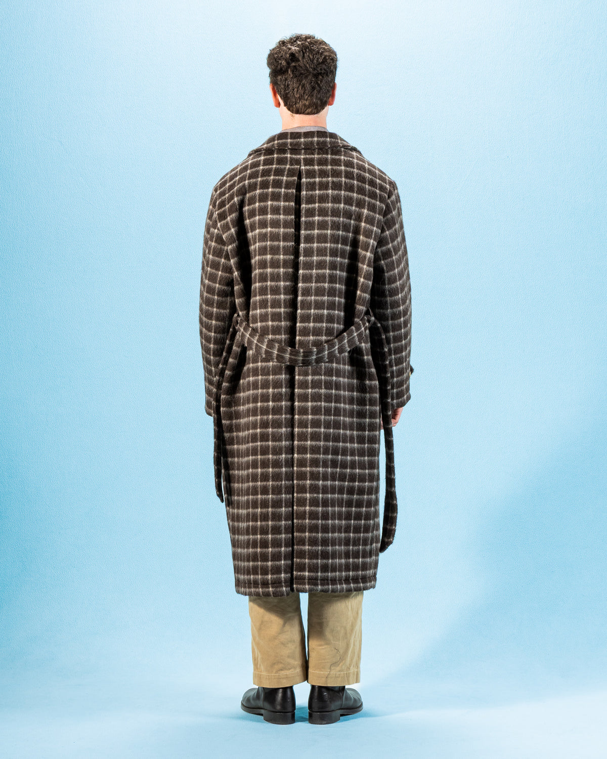 De Bonne Facture Overcoat - Brown Windowpane Check - Standard & Strange