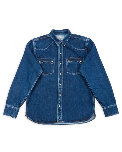 Freenote Modern Western Shirt - Stone Washed 11oz Denim - Standard & Strange