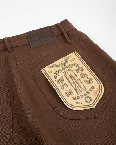 Freenote Modesto Straight Fit - 15oz Dark Brown Denim - Standard & Strange