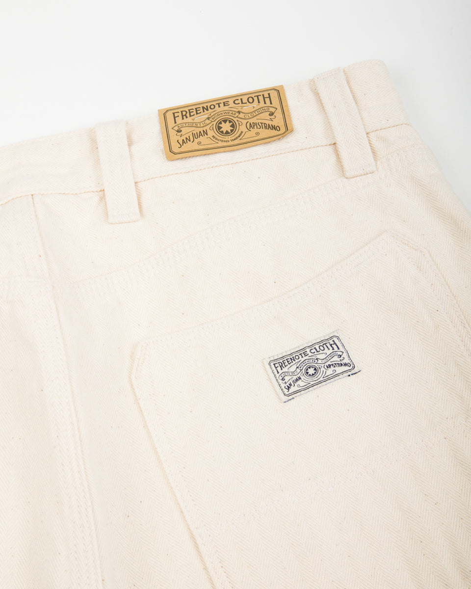 Freenote Ortega Pant - 13oz Natural Herringbone - Standard & Strange