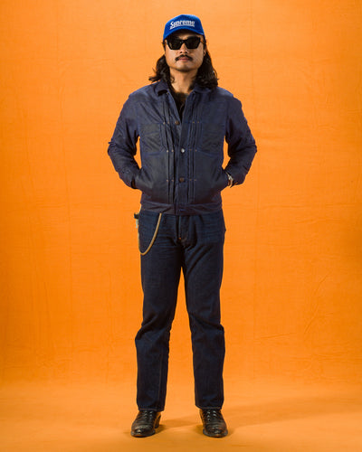 Freenote RJ-1 Jacket - Navy Waxed Canvas w/ Navy Lining - Standard & Strange