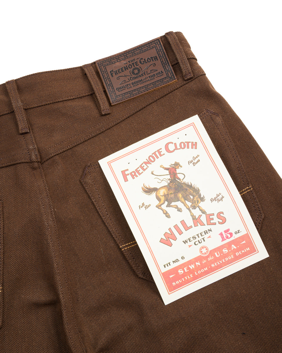 Freenote Wilkes Western - 15oz Dark Brown Denim - Standard & Strange