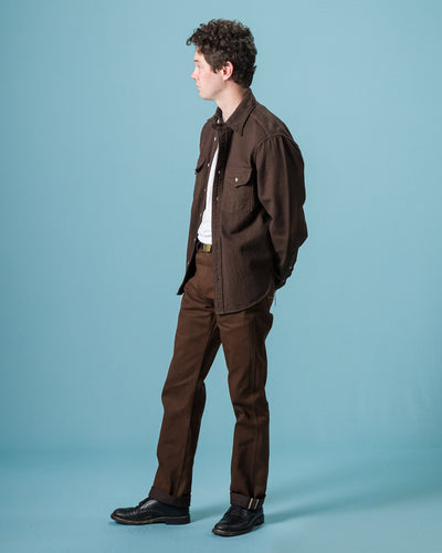 Freenote Wilkes Western - 15oz Dark Brown Denim - Standard & Strange