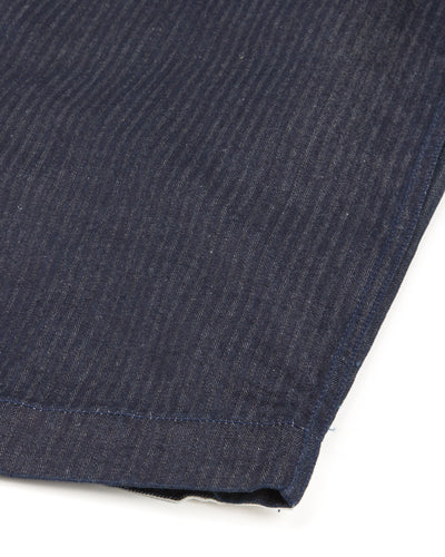 Freenote Yorba Zip S/S Shirt - Navy Herringbone - Standard & Strange