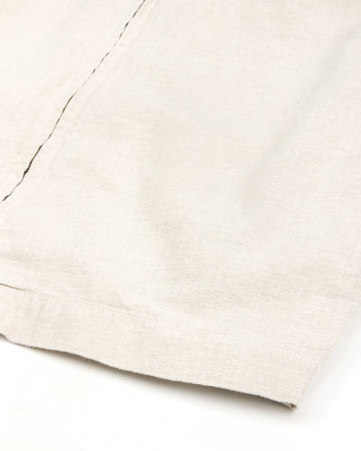 Freenote Yorba Zip S/S Shirt- White Herringbone - Standard & Strange