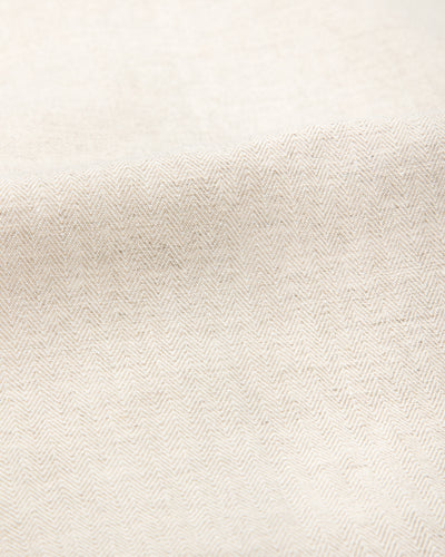 Freenote Yorba Zip S/S Shirt- White Herringbone - Standard & Strange