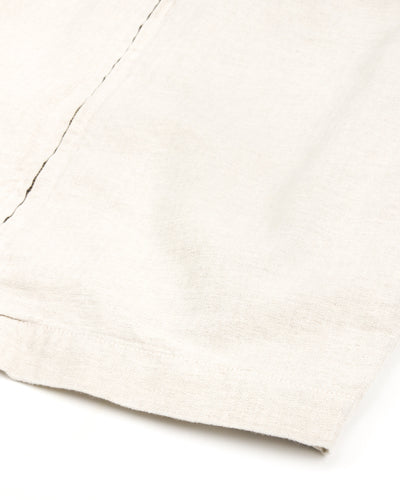 Freenote Yorba Zip S/S Shirt- White Herringbone - Standard & Strange
