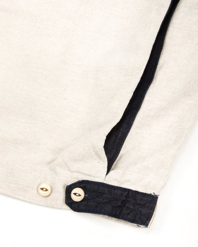 Freenote Yorba Zip S/S Shirt- White Herringbone - Standard & Strange