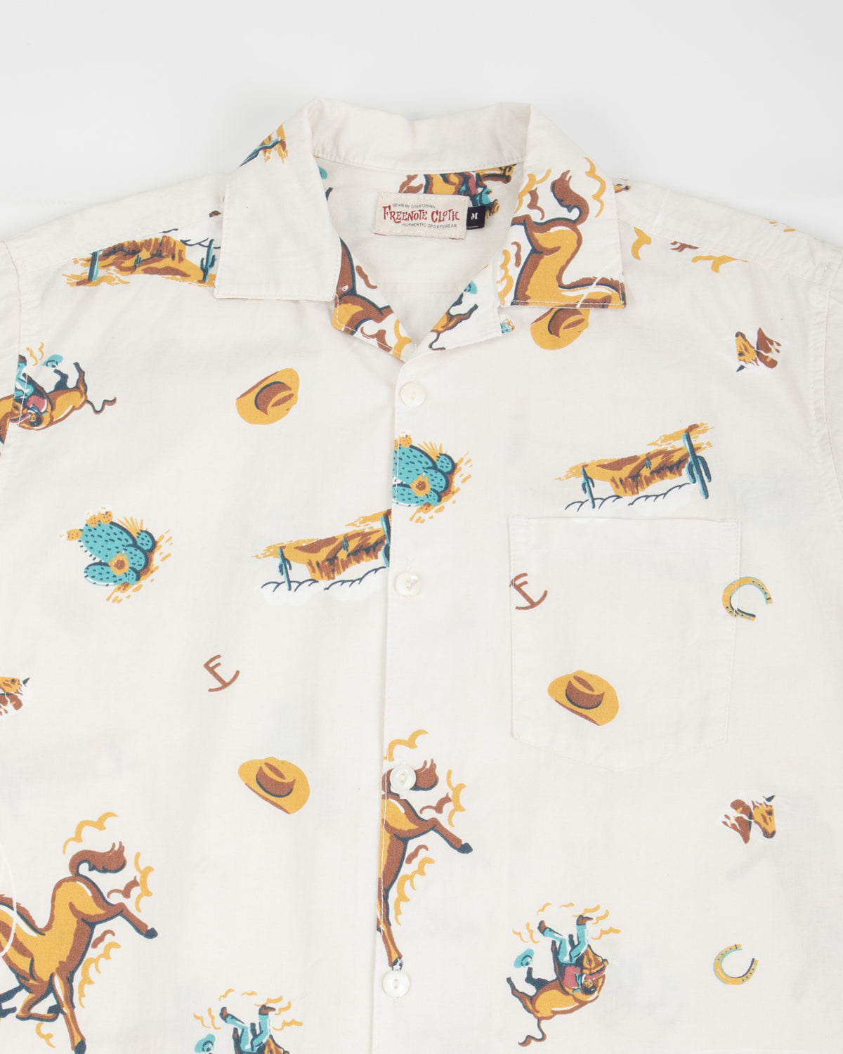 Freenote Hawaiian Shirt - Ecru Cowboy - Standard & Strange