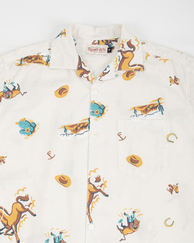 Freenote Hawaiian Shirt - Ecru Cowboy - Standard & Strange