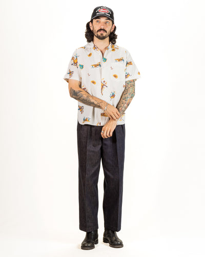 Freenote Hawaiian Shirt - Ecru Cowboy - Standard & Strange