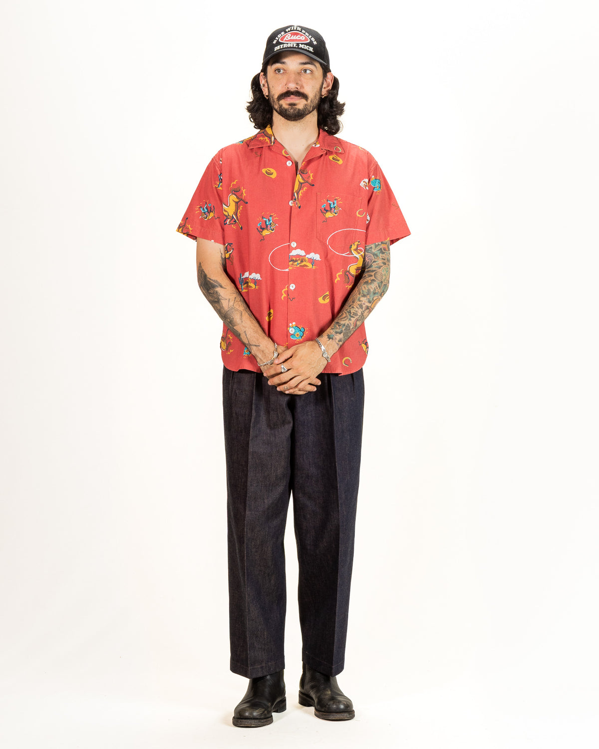 Freenote Hawaiian Shirt - Red Cowboy - Standard & Strange