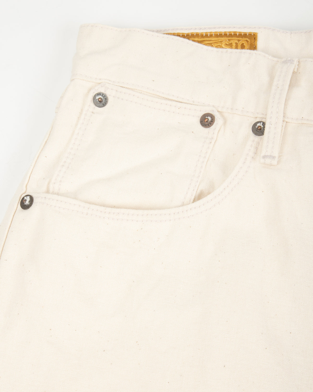 Freenote Modesto Buckleback - 11oz Natural Rinsed Canvas - Standard & Strange