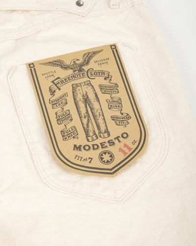 Freenote Modesto Buckleback - 11oz Natural Rinsed Canvas - Standard & Strange