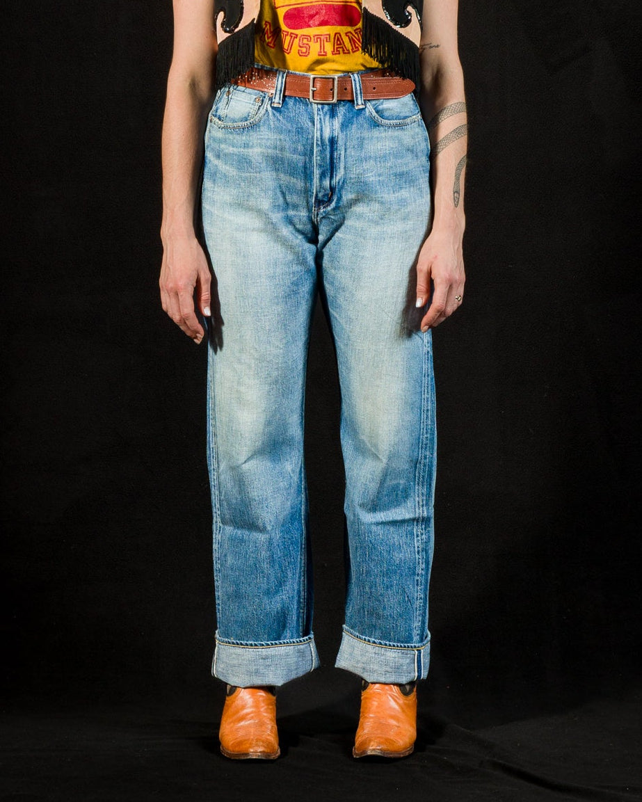 Fullcount 0107SSHW - Womens' Wide Straight "Monroe" - Heavyweight Indigo Blue - Standard & Strange