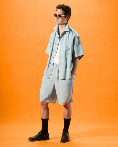 Gorsch Bamboo Linen Shorts - Baby Blue - Standard & Strange