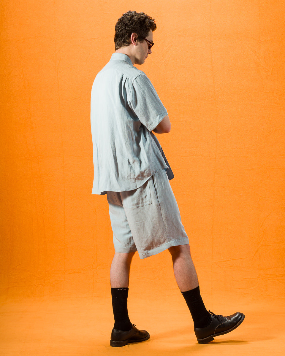 Gorsch Bamboo Linen Shorts - Baby Blue - Standard & Strange