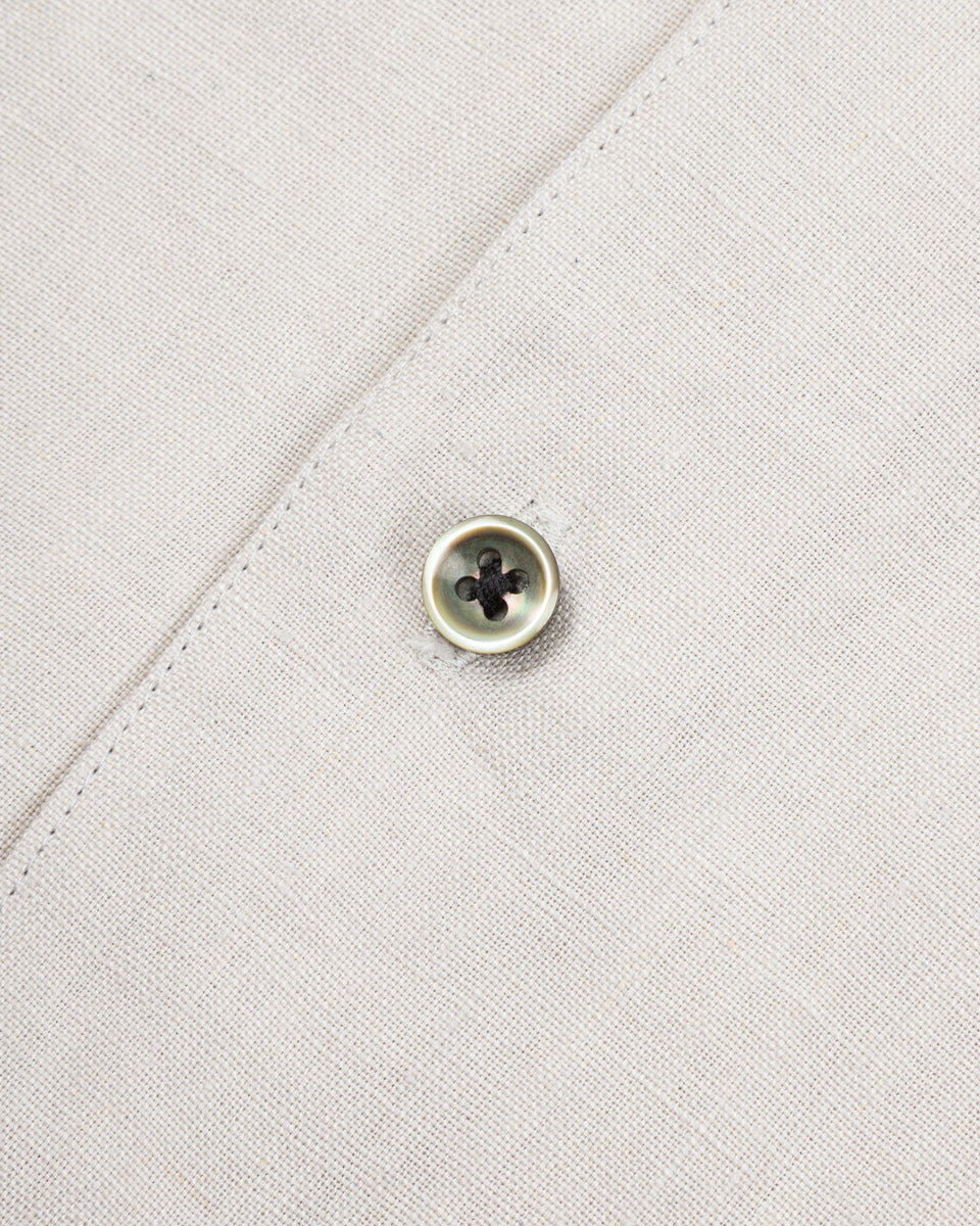 Gorsch Belgian Linen Collar Shirt - Light Grey - Standard & Strange