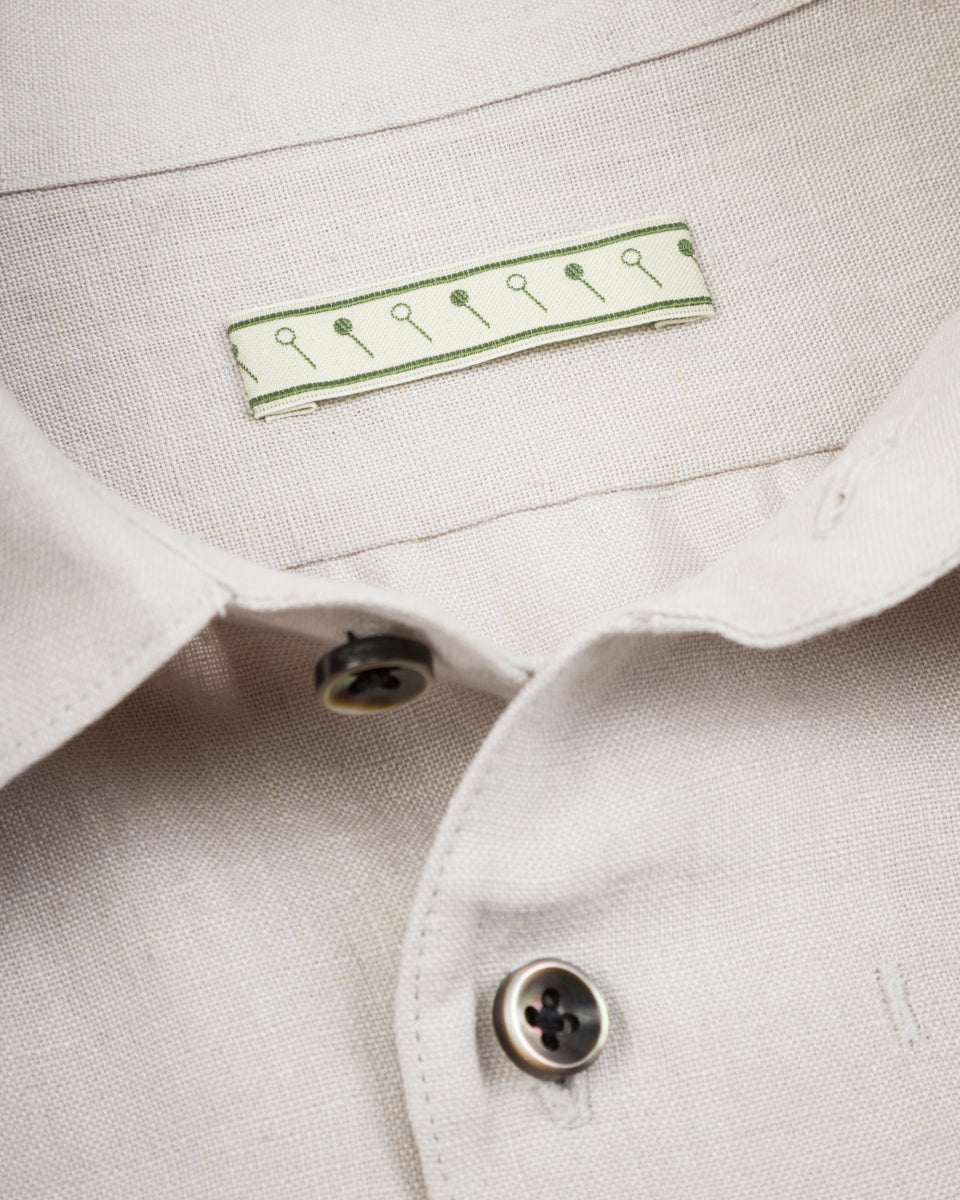 Gorsch Belgian Linen Collar Shirt - Light Grey - Standard & Strange