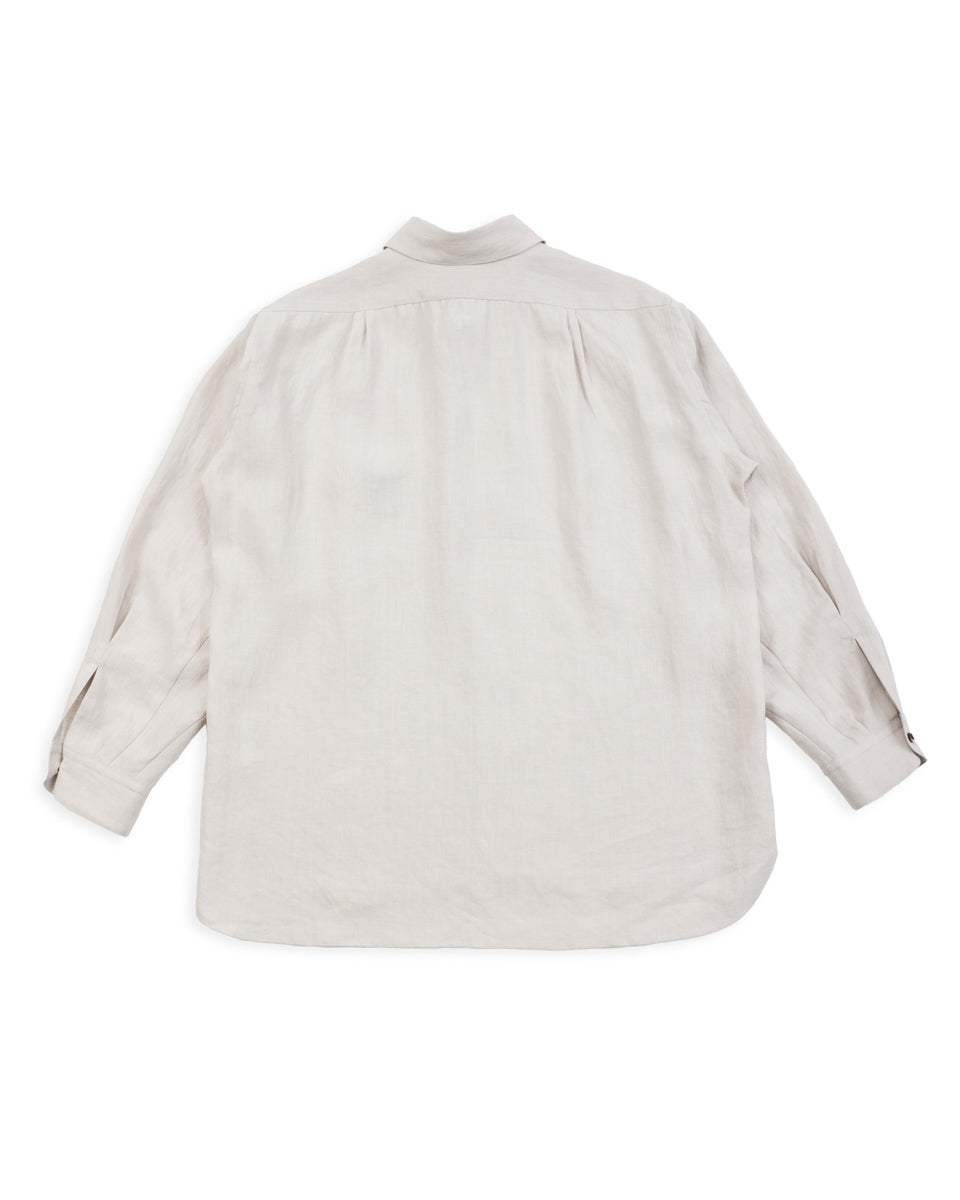 Gorsch Belgian Linen Collar Shirt - Light Grey - Standard & Strange