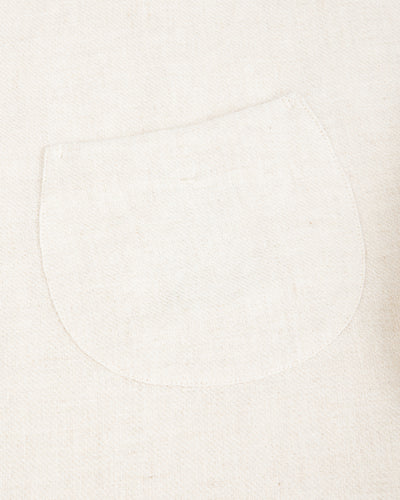 Gorsch Brushed Collar Wide Shirt - Off White Linen/Wool - Standard & Strange