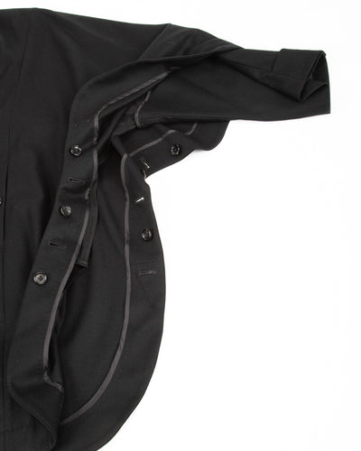 Gorsch Flannel Wool Cape Coat - Black - Standard & Strange
