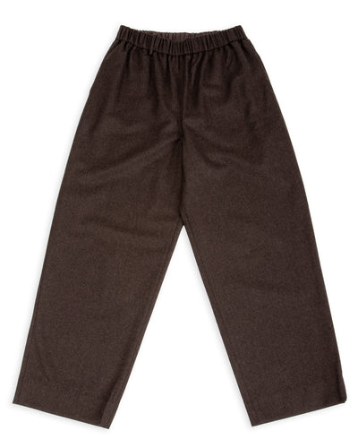 Gorsch Flannel Wool Easy Trousers - Brown - Standard & Strange
