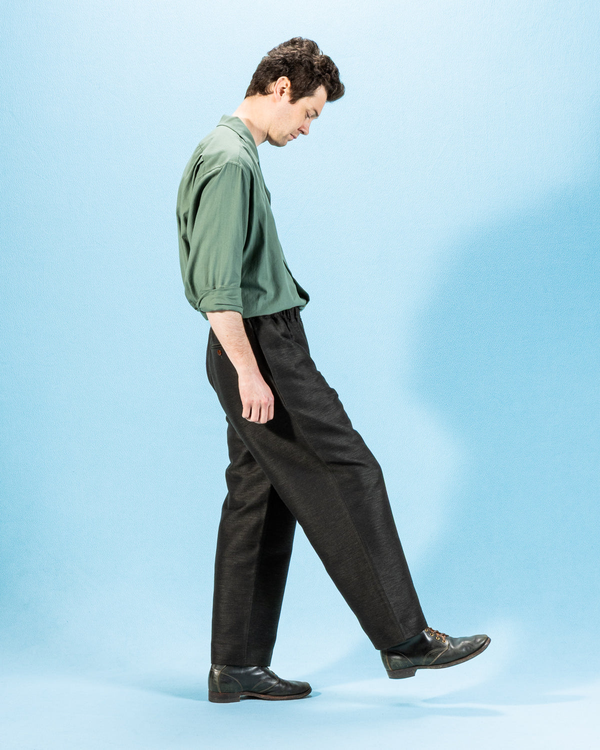 Gorsch One Size Wool Hemp Easy Trousers - Deep Green - Standard & Strange