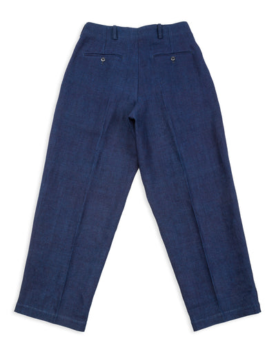 Gorsch Thick Linen 2 Tuck Trousers - Ryukyu Indigo - Standard & Strange