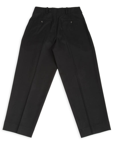 Gorsch Wool Two Tuck Trousers - Black Flannel - Standard & Strange
